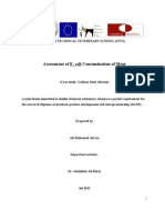 Thesis of Assessment of Escherichia Coli Contamination of Meat