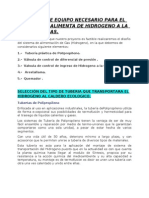 Diseno de Tuberia para Alimenta de Hidrogeno A La Caldera