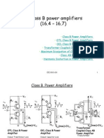 Class B Power Amplifiers