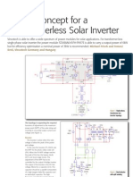 Design Concept of Transformerless Solar Inverter