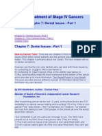 The Treatment of Stage IV Cancers: Chapter 7: Dental Issues - Part 1