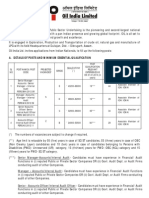 Ecruitment of Executives in Oil India Jan-2013