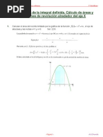 Soluciones Ejercicios de Integrales Definidas Areas y Volu