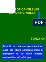 Design of Cantilever Retaining Walls