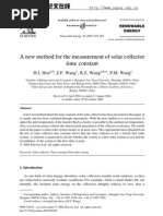 A New Method For The Measurement of Solar Collector Time Constant