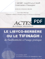 Actes Libyco-Berbere Tifinagh