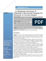 The Diagnostic Accuracy of Abdominal Ultrasound Imaging For Detection of Ovarian Masses