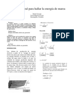 Calculo Integral para Hallar La Energía de Marea