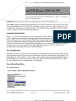 Advanced MS Excel 2000 For PC: Automating Repeated Tasks