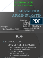 Rapport Administratif