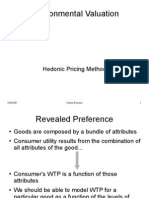 Environmental Valuation - Hedonic Pricing