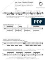 Thomas Lang: Creative Control: Chapter 2: "Doubles" - Exercises 34 Through 37