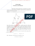 Inmo-Sol-2000 Previous Year Question Papers of Indian National Mathematical Olympiad (INMO) With Solutions