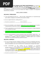 Contrato Tiempo Indeterminado Sindicalizado