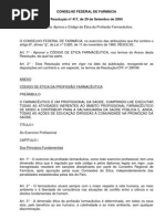 Resolucao CFF Nº 417-04 - Codigo de Etica Da Profissao Farma