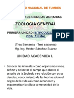 1 Zoologia General Primera Unidad Intoduccion A La Vida Animal