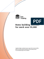 Home Building Contract Over $5000