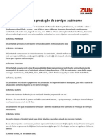 Modelo de Proposta de Prestação de Serviços Autônomo PDF