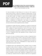 Reglamento Técnico Sobre Seguridad de Presas y Embalses. 1996