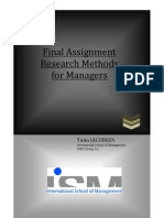 Final Assignment Yann JACOBSEN Research Methods For Managers