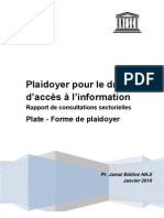 Rapport Sectoriel Sur Le Droit D'accès À L'informationau Maroc PDF