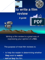 How To Write A Film Review