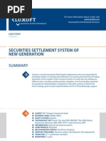 Case Study Securities Settlement Banking Luxoft For Top10largest Investment Bank