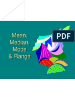 Statistics - Mean Median Mode