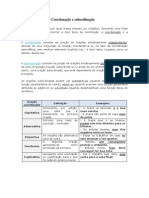 Coordenação e Subordinação 10º Ano