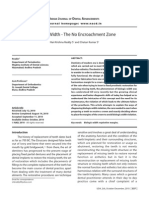 Biologic Width - The No Encroachment Zone: I J D A