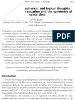 Physical, Metaphysical and Logical Thoughts About The Wave Equation and The Symmetry of Space-Time