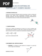 Dinamica de Un Sistema de Partículas y de Un Cuerpo Rígido