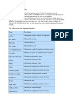 MySQL Aggregate Function