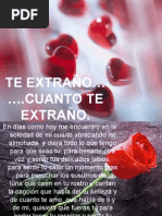 Poema Te Extraño