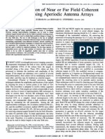 Near Far Targets Using Antenna Arrays: Superresolution of or Field Coherent Aperiodic