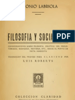 Antonio Labriola - Filosofía y Socialismo