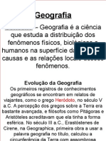 Geografia - Evolução