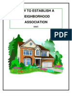 How To Establish A Neighborhood Association: Draft