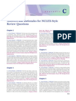 Answers and Rationales For NCLEX Style Review Questions