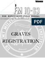 1945 US Army WWII Graves Registration Manual 62p. FM 10-63