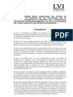 Ley de Movilidad para El Transporte Del Estado de Queretaro