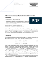 A Maximum Principle Applied To Quasi-Geostrophic Equations: Mathematical Physics