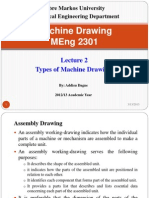 Lecture 2. Types of Machine Drawing