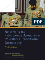 Reforming The Intelligence Agencies in Pakistan's Transitional Democracy