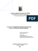 Calculo y Diseño de Entibaciones para Excavaciones en Profundidad