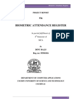 Biometric Attendance Register Report