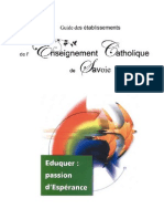 Guide Des Ecoles de L'enseignement Catholique en Savoie