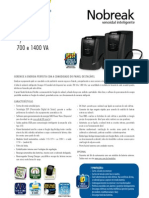 Catalogo de Nobreak SMS Manager III Senoidal 700 e 1400 VA (23200 110417)