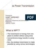 Presentation PPT On Wireless Energy Transfer