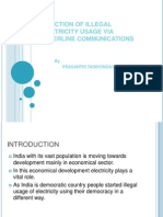 Detection of Illegal Electricity Usage Via Powerline Communications